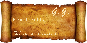 Gier Gizella névjegykártya